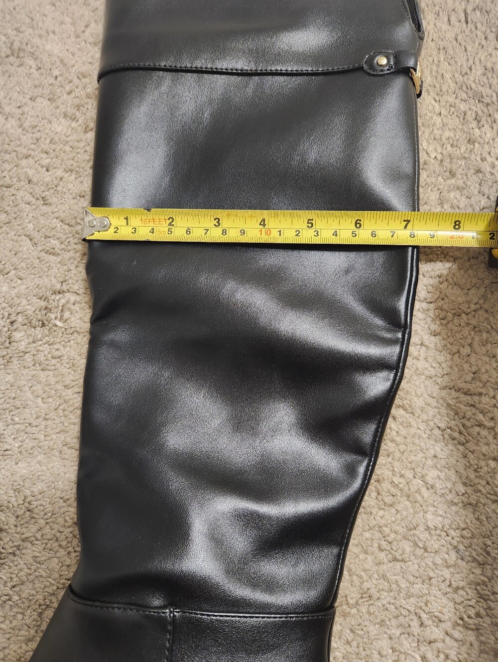 NWT Liz Claiborne LC Dover Black Knee High Faux Leather Boots Women's Size 7M - Picture 13 of 15